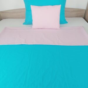 Ágyneműhuzat garnitúra türkizék-rózsaszín